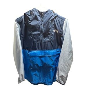 The North Face Men's Black and Blue Windbreaker